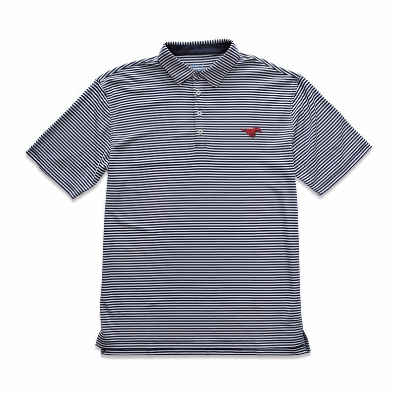 Southern Methodist University Bunker PREP-FORMANCE Striped Polo