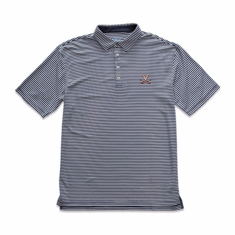 University of Virginia Bunker Prep-Formance Striped Polo