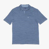 Big and Tall Davey Johnny Collar Indigo Polo