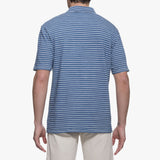 Big and Tall Davey Johnny Collar Indigo Polo