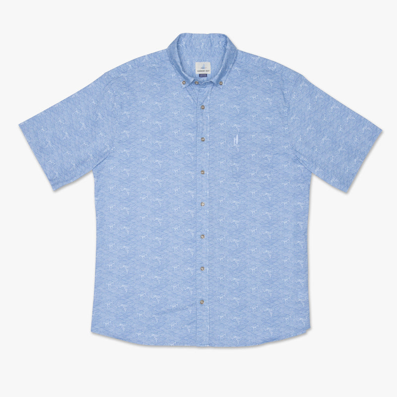 Big and Tall Cole Printed Hangin' Out Short Sleeve Button Down Shirt