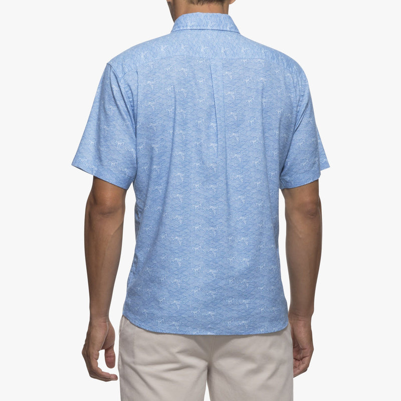 Big and Tall Cole Printed Hangin' Out Short Sleeve Button Down Shirt