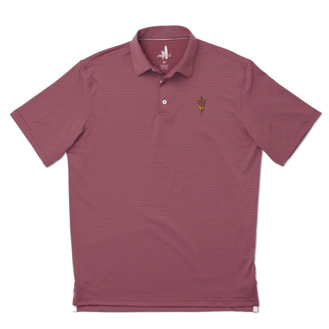 Arizona State Albatross PREP-FORMANCE Striped Polo