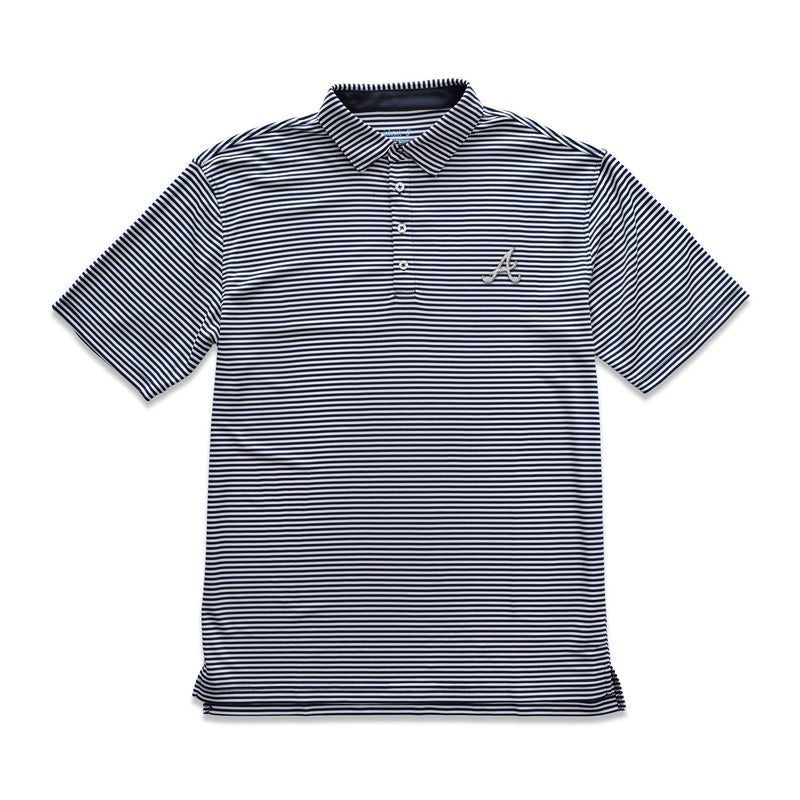 Braves Bunker PREP-FORMANCE Striped Polo