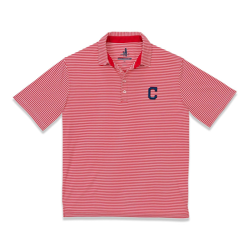 Indians Bunker PREP-FORMANCE Striped Polo