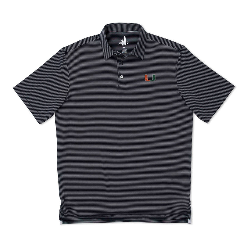 University Of Miami Albatross PREP-FORMANCE Striped Polo