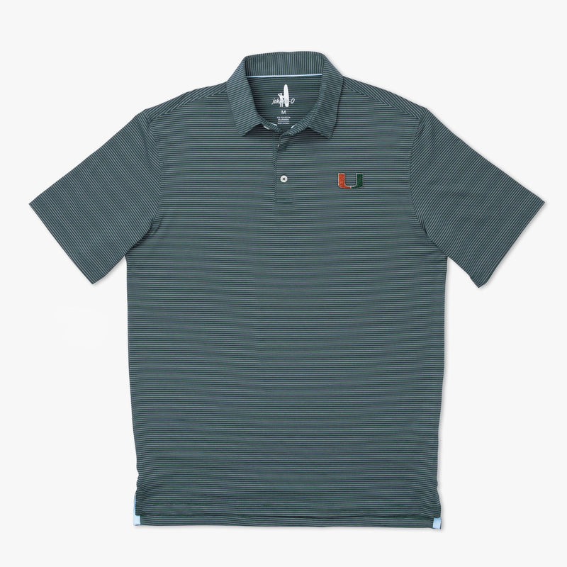 University Of Miami Albatross PREP-FORMANCE Striped Polo