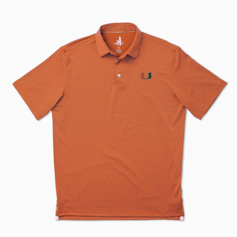 University Of Miami Albatross PREP-FORMANCE Striped Polo