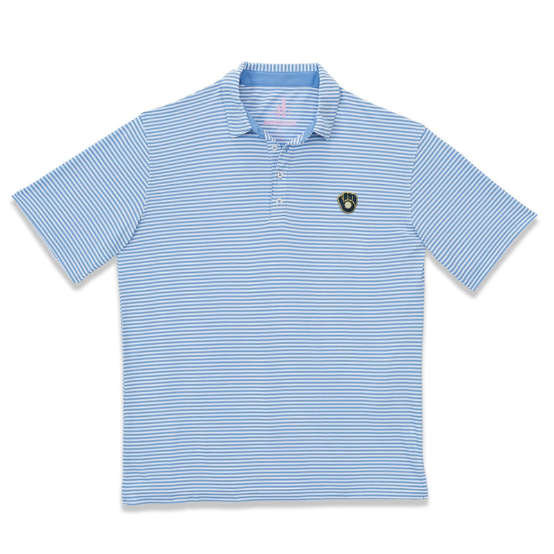 Brewers Bunker PREP-FORMANCE Striped Polo
