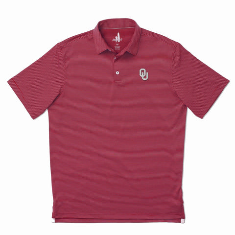 Oklahoma University Albatross PREP-FORMANCE Striped Polo