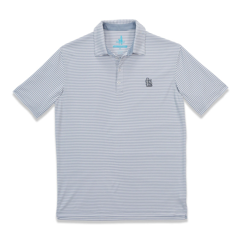 Cardinals Bunker PREP-FORMANCE Striped Polo