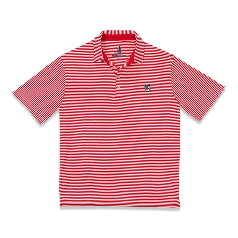 Cardinals Bunker PREP-FORMANCE Striped Polo