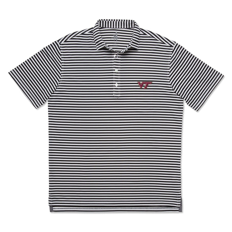 Virginia Tech Ryder PREP-FORMANCE Striped Polo