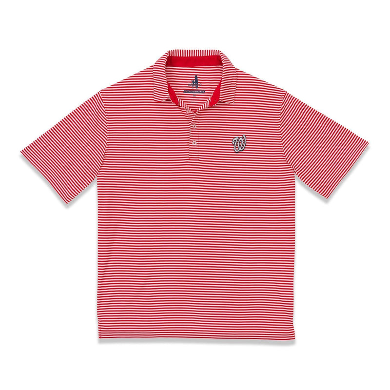 Nationals Bunker PREP-FORMANCE Striped Polo