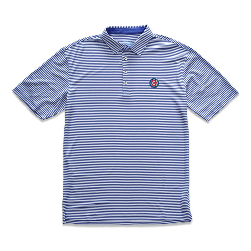 Cubs Bunker PREP-FORMANCE Striped Polo