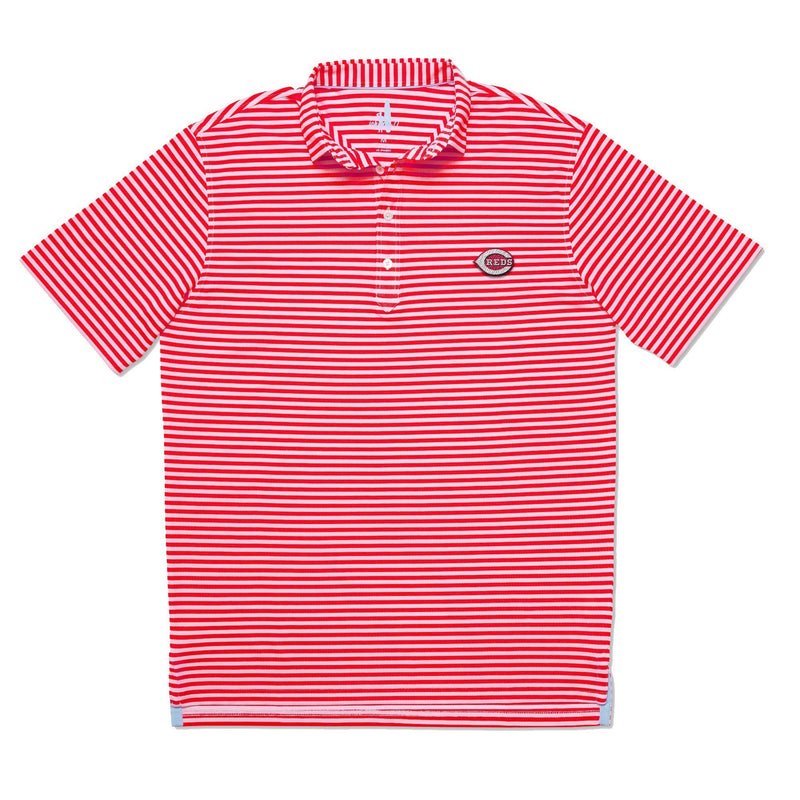 Reds Ryder PREP-FORMANCE Striped Polo
