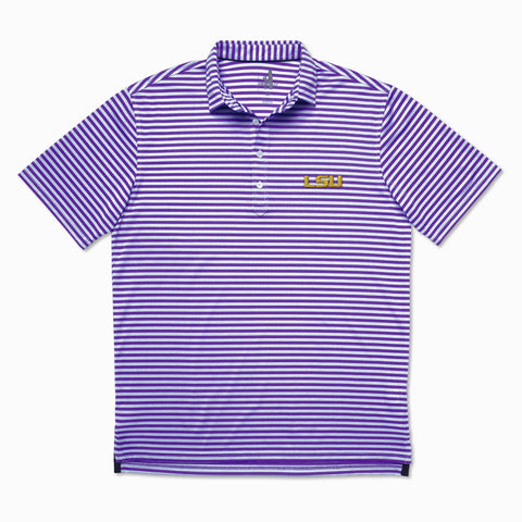 Louisiana State University Ryder PREP-FORMANCE Striped Polo