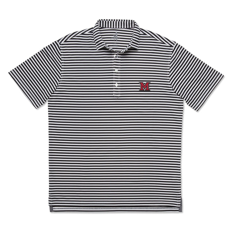 Miami University Ryder PREP-FORMANCE Striped Polo