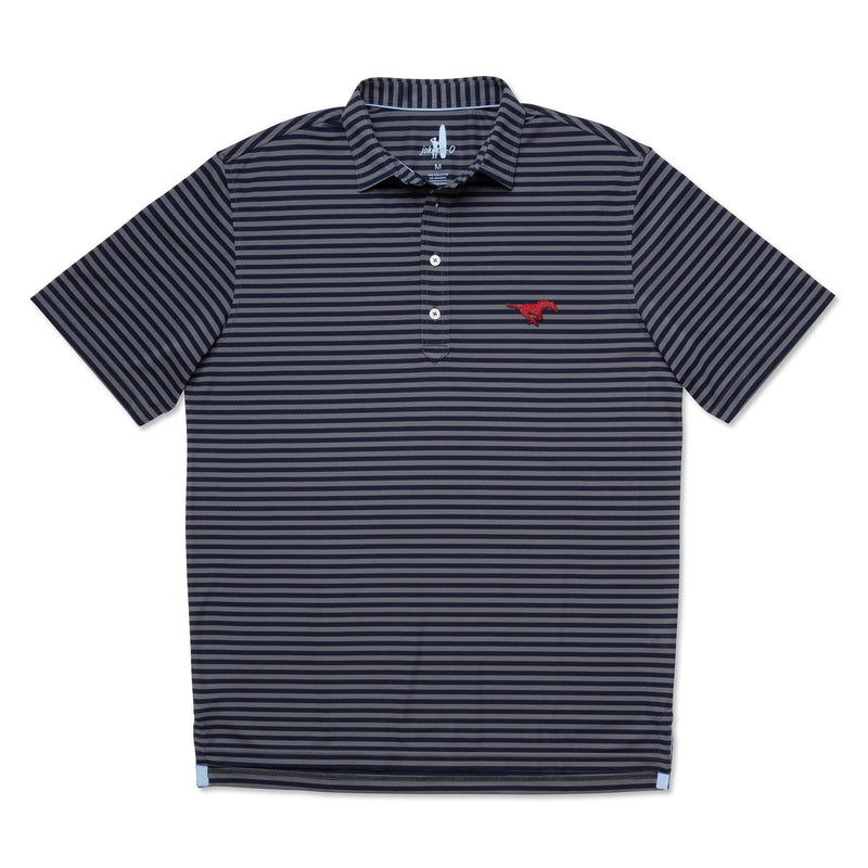 Southern Methodist University Ryder PREP-FORMANCE Striped Polo