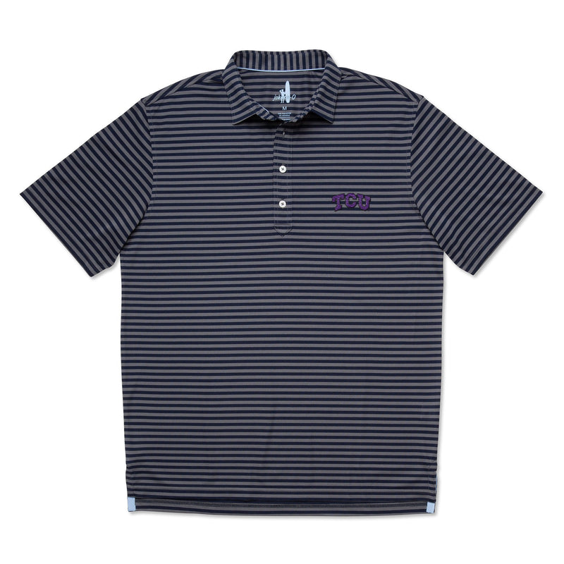 Texas Christian University Ryder PREP-FORMANCE Striped Polo