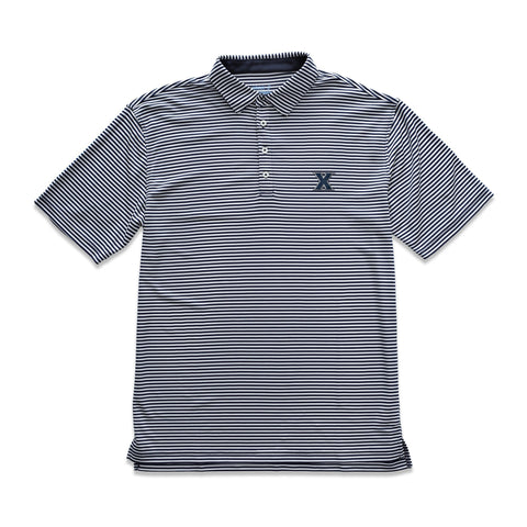 Xavier University Bunker PREP-FORMANCE Striped Polo