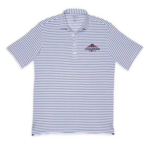 Red Sox 2018 World Series Champs Myers Striped PREP-FORMANCE Polo